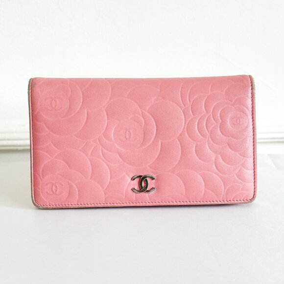 Chanel Pink Camellia Long Wallet - Picture 1 of 14